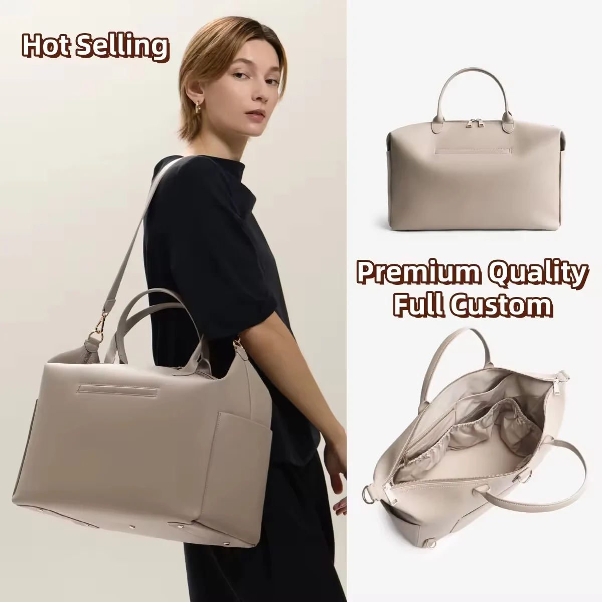 Custom Vegan Leather Carryall Diaper Bag Convertible Backpack