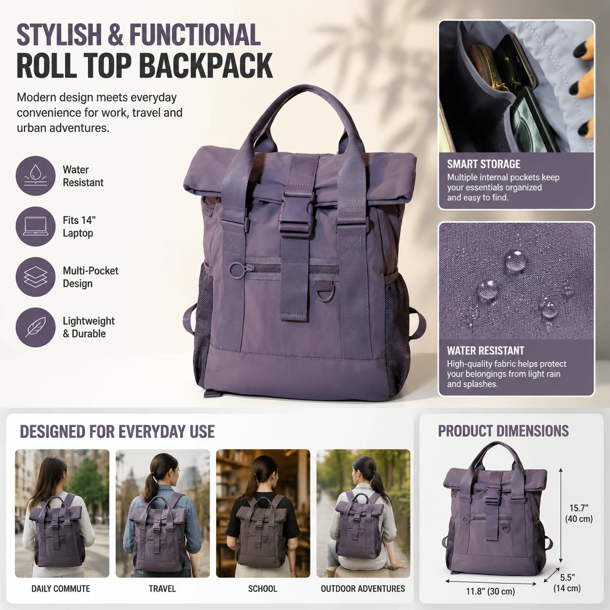 Custom Nylon Duffle Weekend Mom Diaper Tote Bag