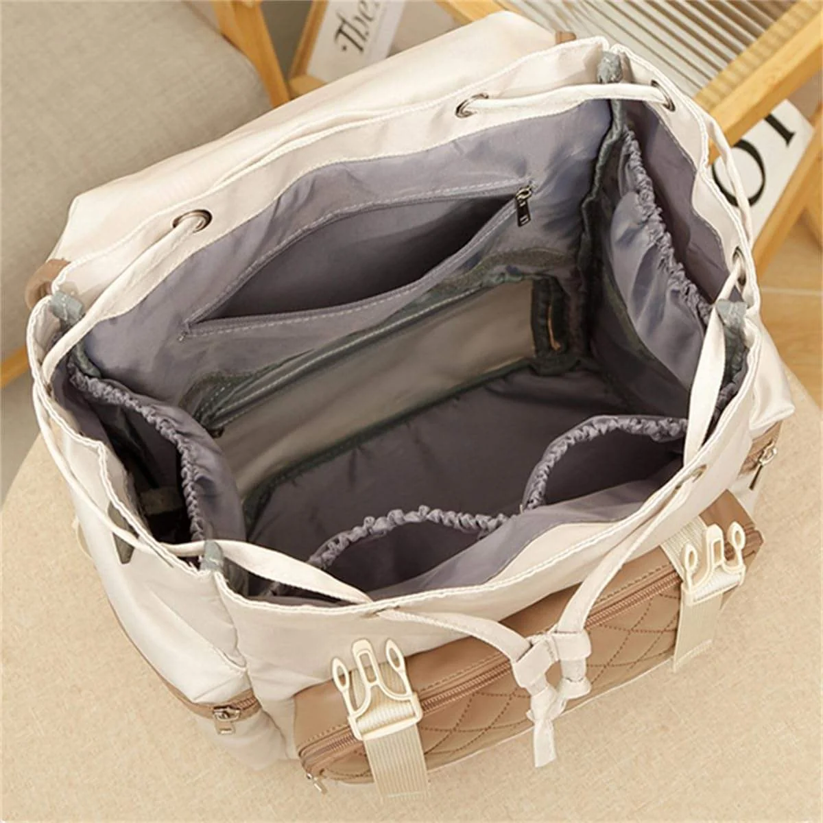Custom Large Capacity Convertible Backpack Purse Diaper Bag