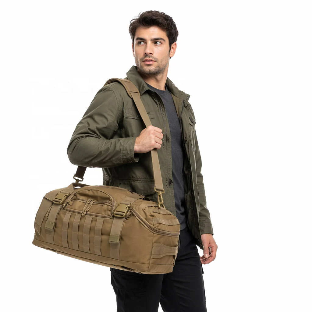 Custom 600D Camo Gym Backpack Duffel Bag Travel