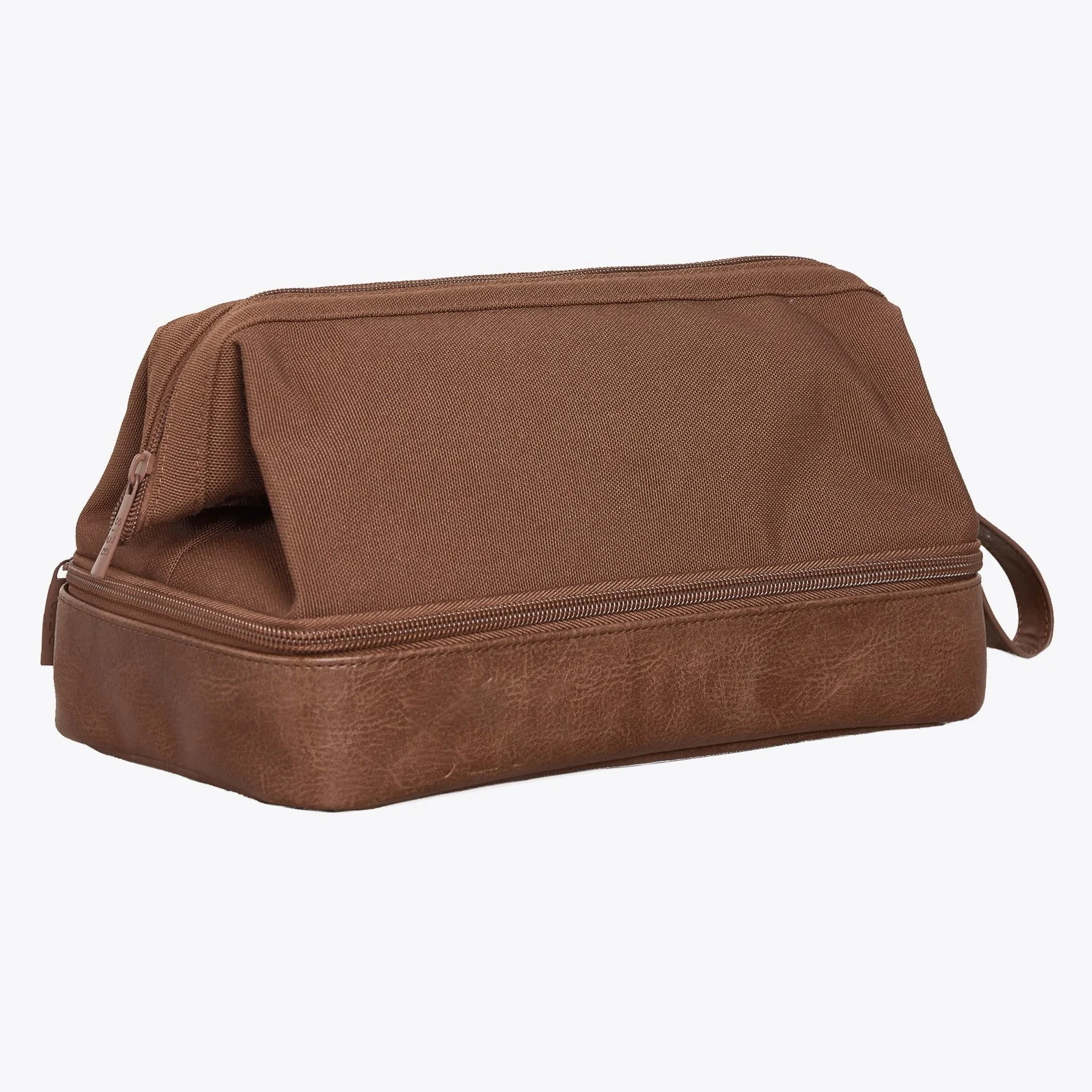 Custom Double-Deck Canvas Cosmetic Bag Portable Toiletry Bags