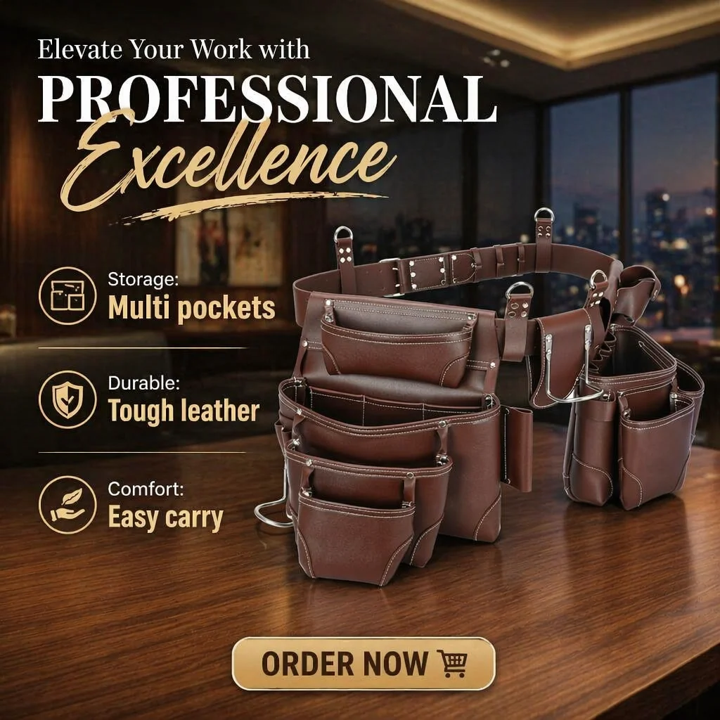 Custom Carpenters & Framers Combo Bag Genuine Leather
