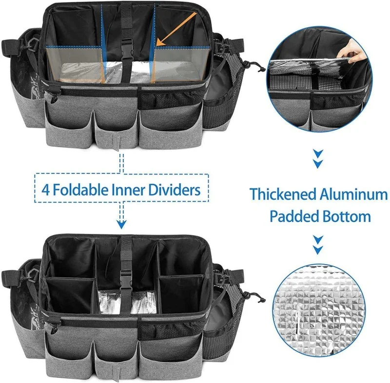 Custom Simple Cleaning Caddy Tote Bag Polyester Buckle