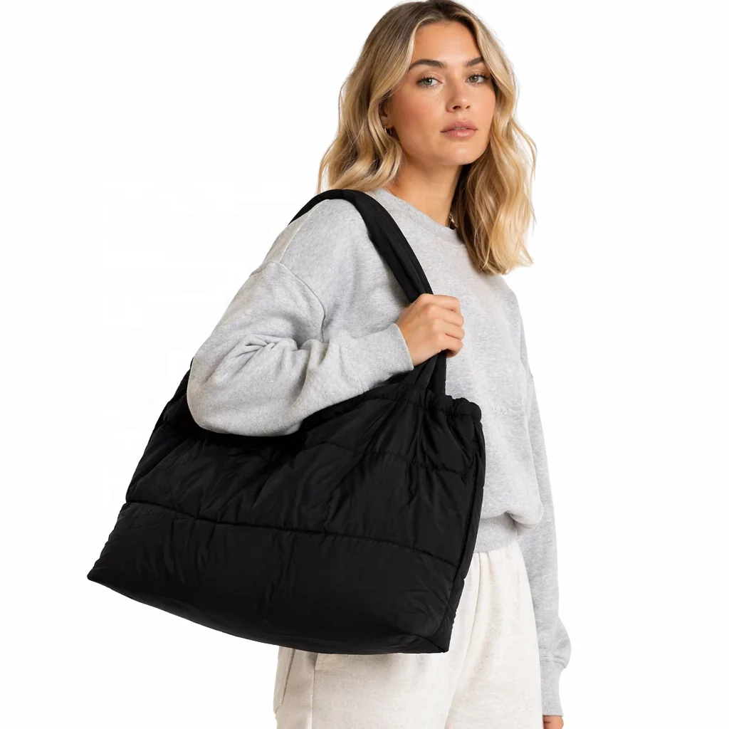 Custom daily-use Nylon Soft Puffy Tote Bag Sport