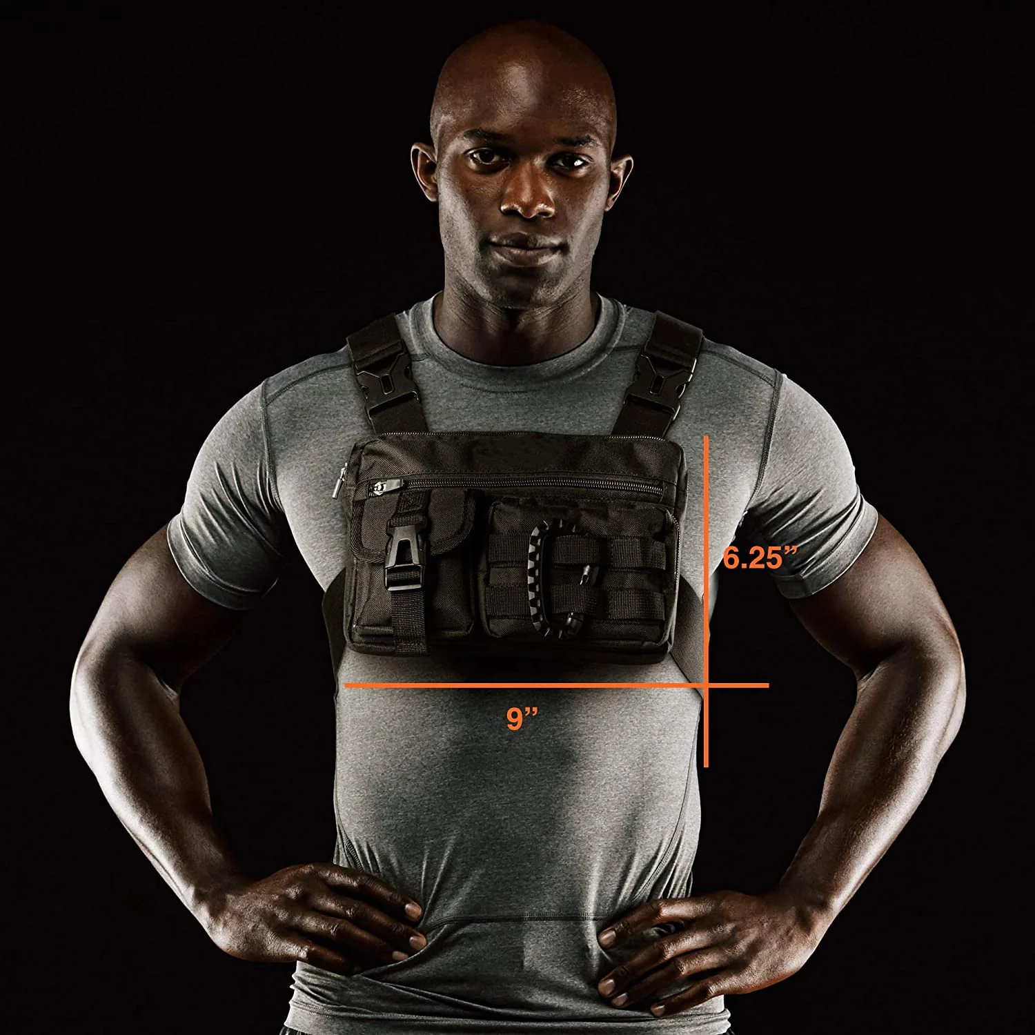 Custom Tactical Chest Bag for Men Bullet Hip